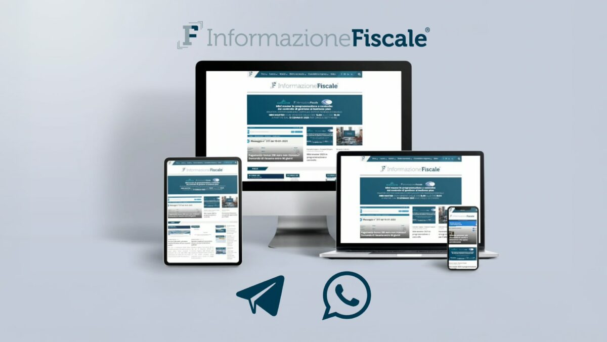 Informazione Fiscale apre ai canali Telegram e WhatsApp: più aggiornamenti, più vicinanza ai lettori Informazione Fiscale apre ai canali Telegram e WhatsApp: più aggiornamenti, più vicinanza ai lettori
